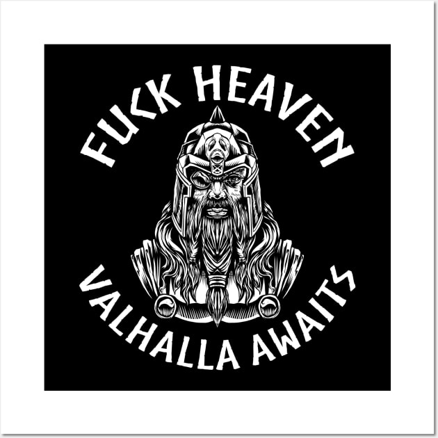 Scandinavian Viking Mythology - Norse God Odin - Valhalla Awaits Wall Art by Styr Designs